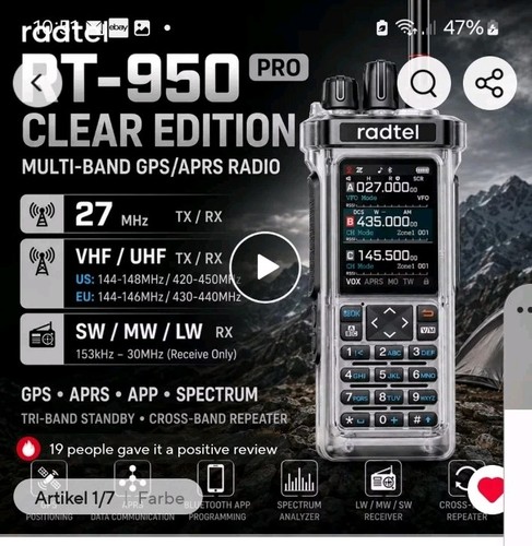 Clear radtel 950 pro - clear, rt-950
